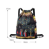 Ancient Design Foldable Drawstring Backpack