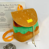 Hamburger Design Adjustable Drawstring Backpack