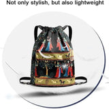 Ancient Design Foldable Drawstring Backpack