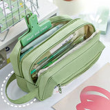 Multi Layer Pencil Pouch with Clear Front Pocket