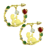 Beauty & The Beast Hoop Earrings