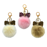 Wow Bow Fur Ball Keychain