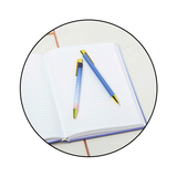 Deluxe Stationery Gift Set- Fabric/ Hardcover Notebook- 3pc