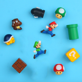 Super Mario Fridge Magnet Set- 10pc