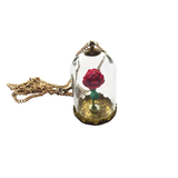 enchanted rose necklace beauty and beast