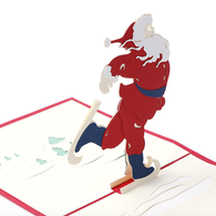 Santa the Ice Skater 3D Pop Up Card