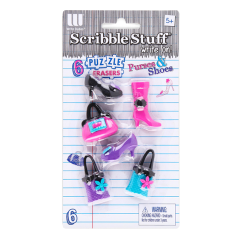 shoes purses erasers