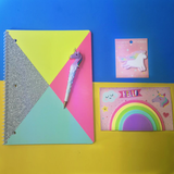 Color Block Neon & Glitter Notebook