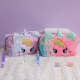 Cute Pink and Purple Unicorn Pencil Pouches