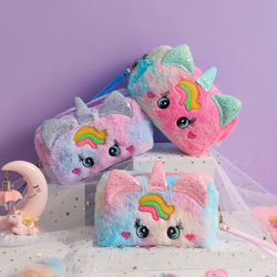 Cute Pink and Purple Unicorn Pencil Pouches