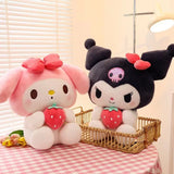 Kawaii Melody or Kuromi Holding Strawberry Plushie