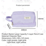 Large 3 Compartment Kawaii Pencil Case