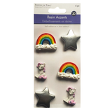 Unicorns & Rainbows 3D Resin Stickers -6 Pcs