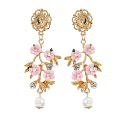 Lux Baroque Floral Earrings