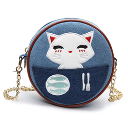 Kitten Circular Crossbody Bag