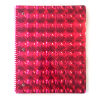 Dark Pink Holo Optical Illusion Pattern Notebook