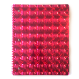 Dark Pink Holo Optical Illusion Pattern Notebook