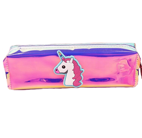 holographic unicorn pencil case