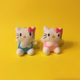 Hello Kitty & Mimi Plush Keychain