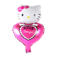 Kitty's Pink Heart Mylar Balloon