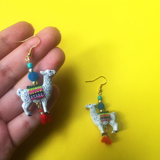 Handmade Llama Earrings