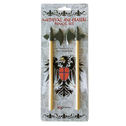 Medieval Axe Eraser Pencil Set