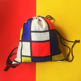 Mondrian Art Drawstring Backpack