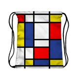 Mondrian Art Drawstring Backpack