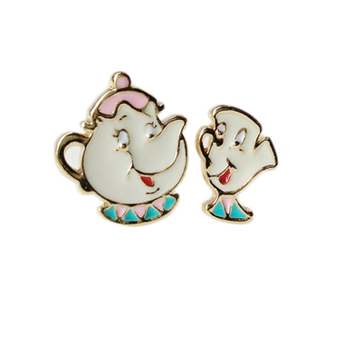 Mrs Pot & Chip Stud Earrings