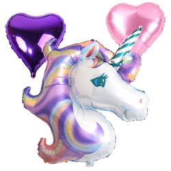 mylar unicorn balloon set