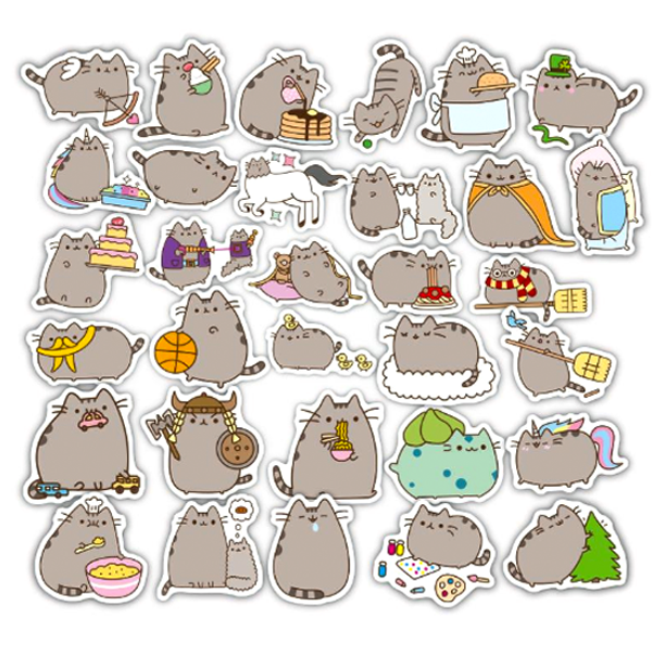 Pusheen Stickers 10 Pcs