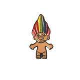 Rainbow Hair Troll Pin