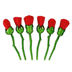 Red Roses Bouquet Makeup Brushes
