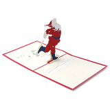 Santa the Ice Skater 3D Pop Up Card