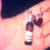 Wine Mismatch Earrings